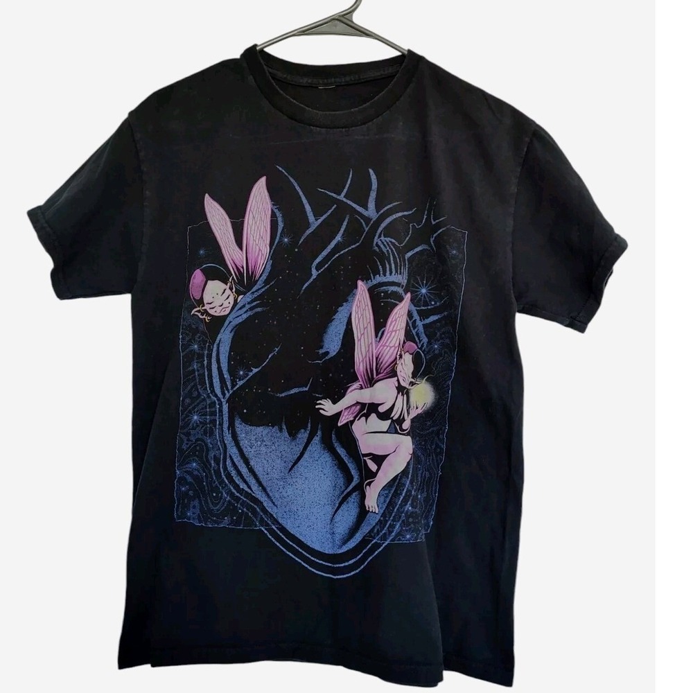 Melanie Martinez Portals Heart Fairy Graphic Tee Black Short‎ Sleeve Music Merch
